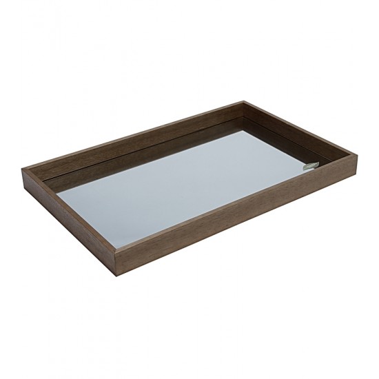 Bandeja 46cm X 26cm X 4,5cm De Madeira Espelhado Naturals